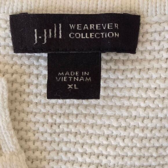 J. Jill Wearever Collection Womens V-Neck Sleeveless Pullover Sweater White XL - Picture 2 of 10